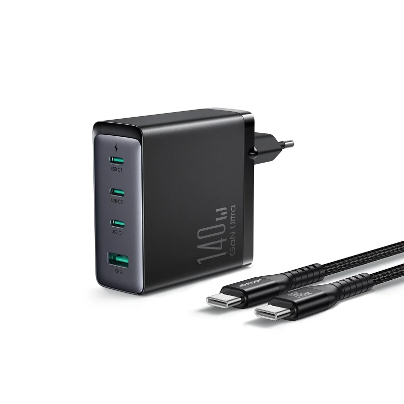 Joyroom 140W GaN Ultra Fast Charger JR-TCG05 (C to C 1.2m Cable Included)